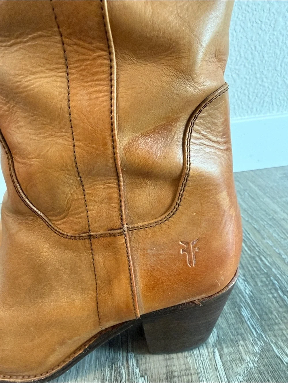 FRYE Jackie  Tall Leather Riding Boots - Tan sz 7.5